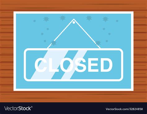 Information warning sign about quarantine measures