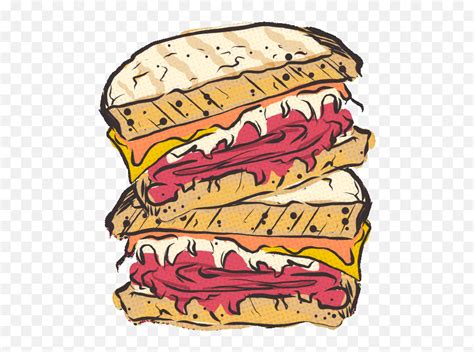 Famously Big Delicious Corned Beef Sandwich Drawing Png Sandwiches