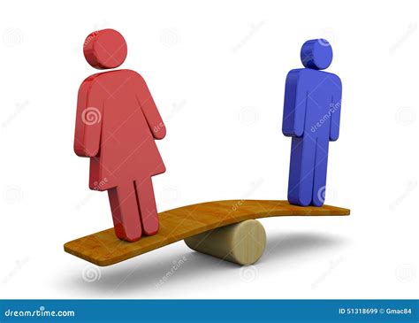 Man And Woman Sex Equality Concept 3d Stock Illustration Illustration Of Compare Couple