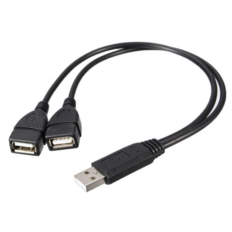 Usb 20 A Male To 2 Dual Usb Female Jack Y Splitter Hub Power Cord Adapter Cable