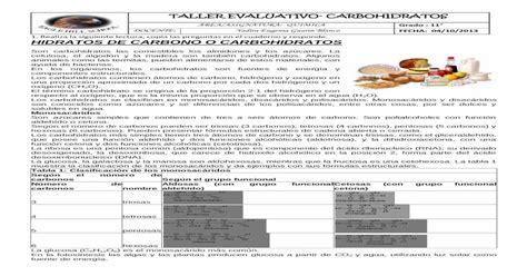 Hidratos De Carbono O Carbohidratos · Polisacárido Que Puede Ser Una Cadena Simple Larga O