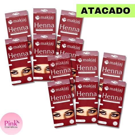 Box Henna Para Sobrancelha 12 Und Makiaj Pink