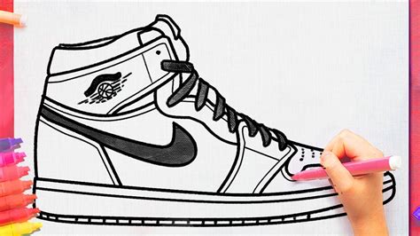 Como Dibujar Unos Tenis Nike Jordan Paso A Paso YouTube