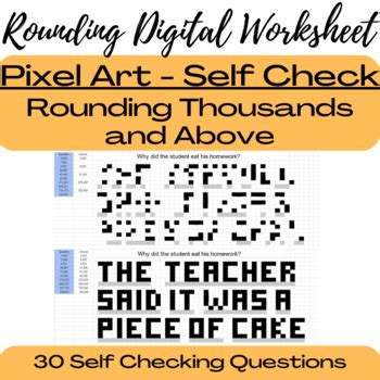 Digital Self Checking Rounding Pixel Art Round To Thousands And Above