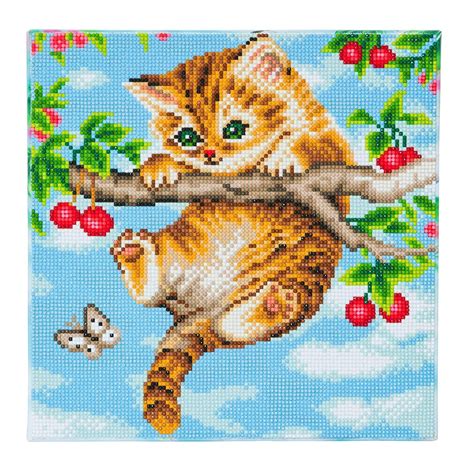 Craft Buddy Cak A Cherry Kitten X Cm Crystal Art Kit Diamond