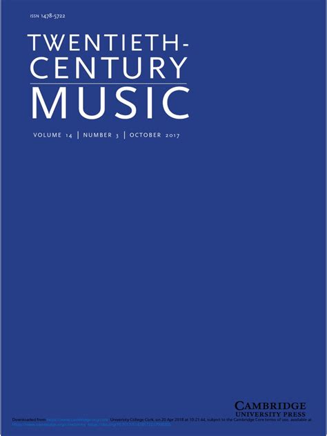 Twentieth Century Music Pdf Modernism Historiography