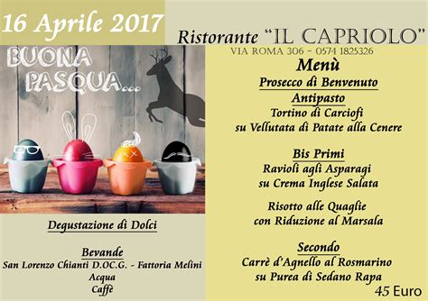 Pranzo Di Pasqua 2017 Ristorante Il Capriolo Prato