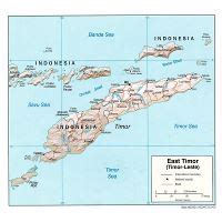 Detailed Map Of Timor Leste With Relief Roads And Cities East Timor