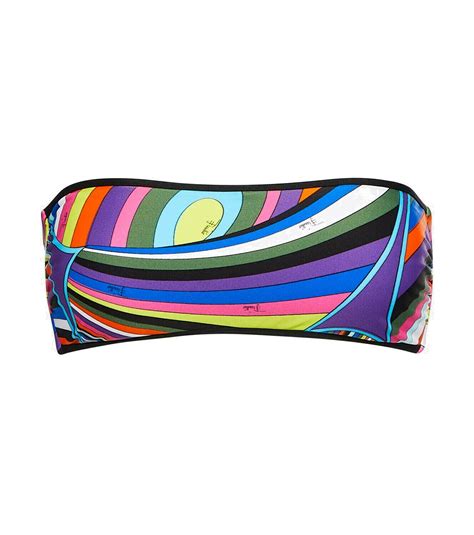 Pucci Printed Bandeau Bikini Top Emilio Pucci