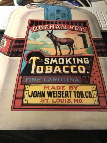 Vintage Orphan Boy Smoking Tobacco Fine Carolina J Weisert St Louis