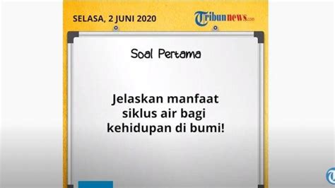 Jawaban Soal Belajar Dari Rumah Di Tvri Sd Kelas Selasa Juni X