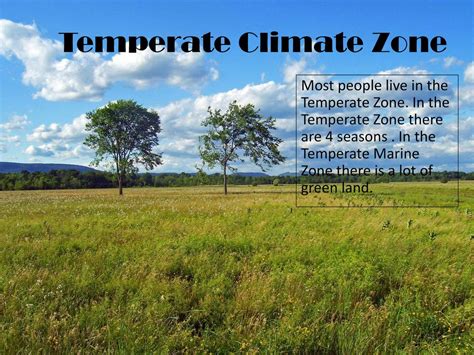 Moderate Climate Zones