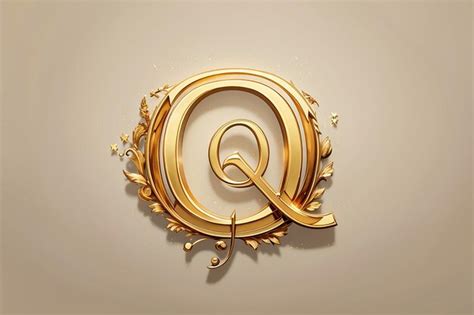 Premium Ai Image Luxury Letter Q Logo Royal Gold Star