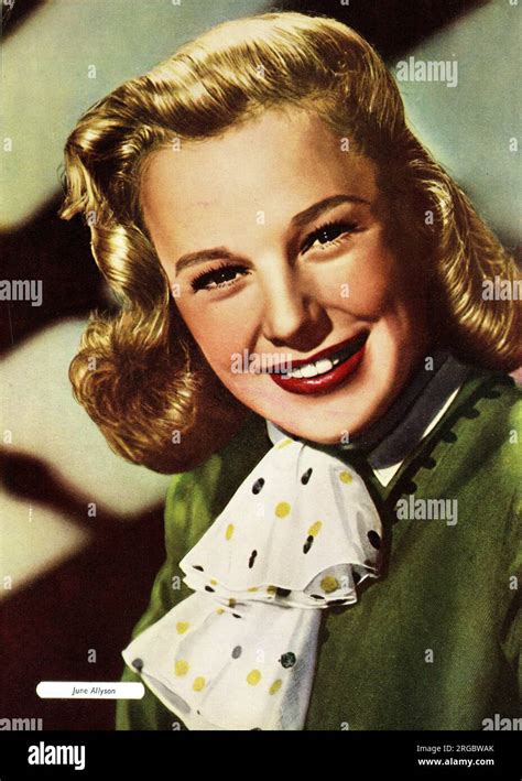 June Allyson American Actress Date 1951 Stock Photo Alamy