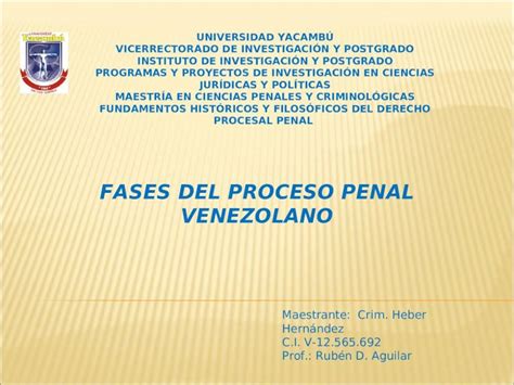 PPT Fases Del Proceso Penal Venezolano DOKUMEN TIPS