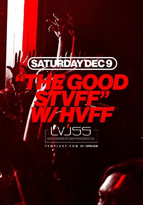 The Good Stvff LVL 55 Tickets At Temple Nightclub In SF By Temple