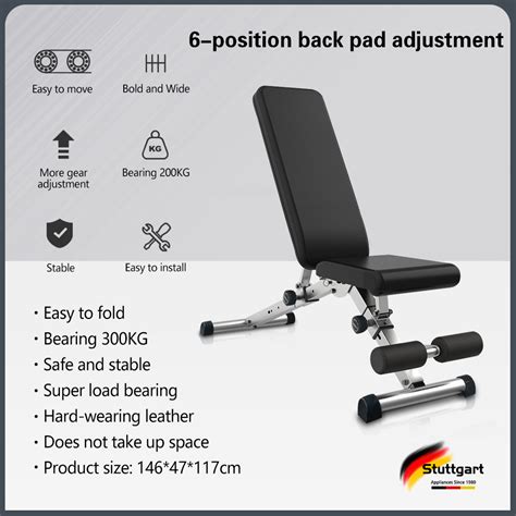 Stuttgart Dumbbell Bench Foldable Multi Functional Abdominal Muscle Board Fitness Chair Bench