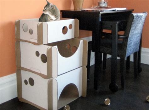 Caboodle: A Cardboard Cat Condo Your Kid Can Decorate | Inhabitots