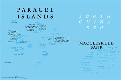 Islas Paracel O Islas Xisha Y Mapa Pol Tico Del Banco Macclesfield