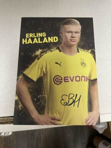 Erling Haaland Signed Postcard Autograph 3825968707