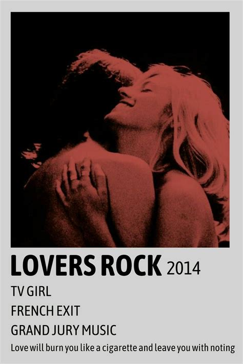 Lovers Rock By TV Girl Girl Posters Music Album Cover Music Poster