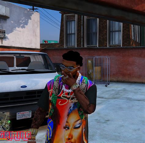 Megan The Stallion Shirt For Franklin GTA5 Mods