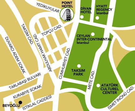 Point Hotel Taksim - Maps