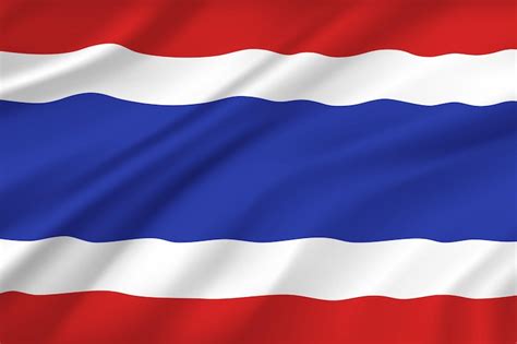 Premium Vector | Thailand flag wavy realistic 3d bangkok symbol