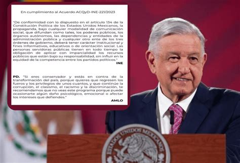 Amlo Acata Orden Del Ine Y Coloca Cortinilla Previo A Inici De La Ma Anera