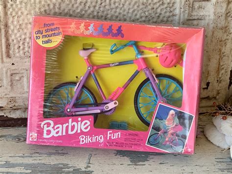 Vintage Barbie Bicycle Biking Fun Mattel 90s Toy Bike in Box - Etsy