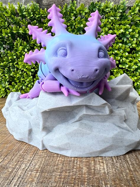 Axolotl With Smile 3D Printed Articulated Fidget Custom Etsy