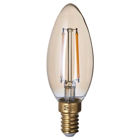 LUNNOM LED Bulb E14 210 Lumen Dimmable Chandelier Brown Clear Glass