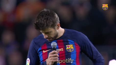 Football Videos On Twitter Piqué Emotional Farewell To The Camp Nou 😔