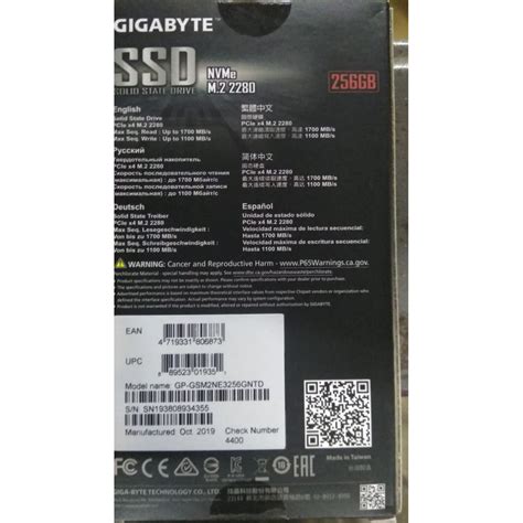 Jual Gigabyte Ssd M Pcie Nvme Gen X Gb Grs Thn Shopee