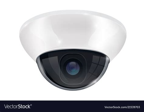 Cctv Surveillance Camera Ceiling Mount System Vector Image