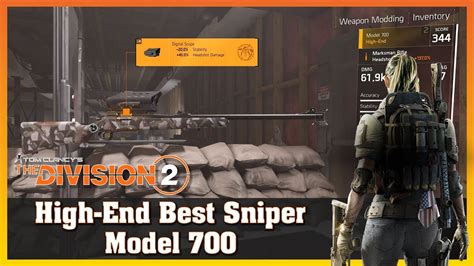 High End Model Best Sniper Firing Range Test The Division