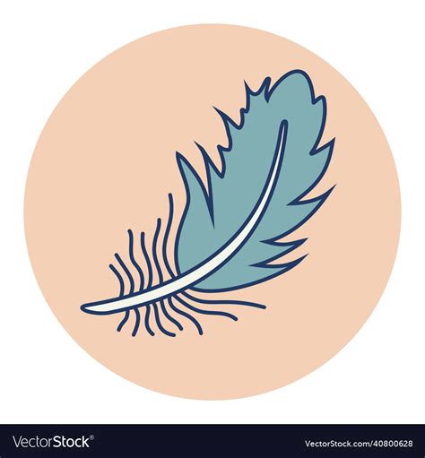 Feather flat icon farm animal sign graph symbol Vector Image