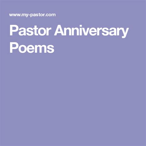 Pastor Anniversary Poems | Anniversary poems, Pastor anniversary, Pastor