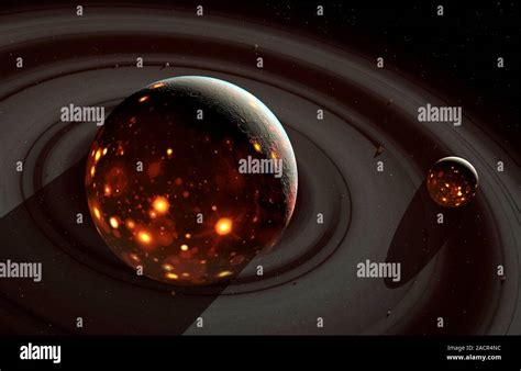 Artwork Of The Young Earth Moon System The Earth Had Recently Formed