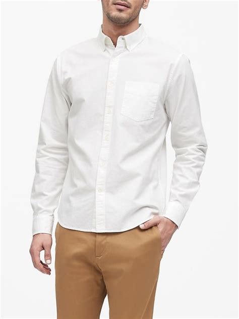 Banana Republic Untucked Slim Fit Oxford Shirt