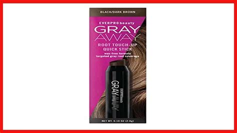 Everpro Gray Away Root Touchup Quick Stick Black Dark Brown Oz