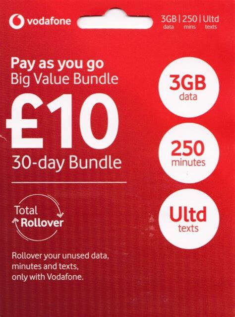 Vodafone Uk Sim Card In Official Sealed Pay As You Go Triple Cut Sim Ebay