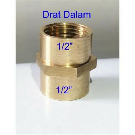 Jual Sok Drat Dalam Kuningan Inch Nepel Fitting