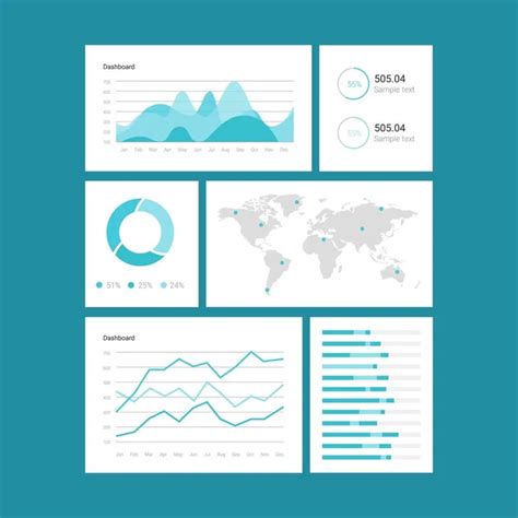 Plantilla De Tablero Infogr Fico Con Gr Ficos De Dise O Plano Y Gr