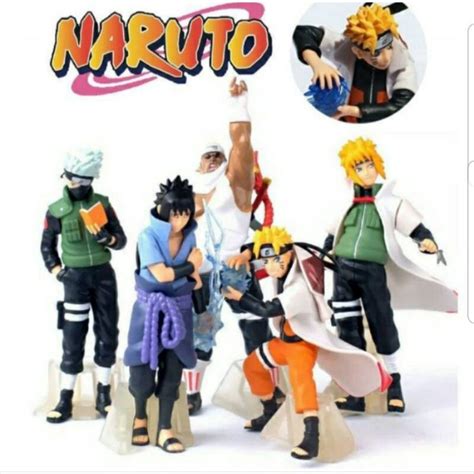 Jual Action Figure Anime Naruto Sasuke Kakashi Minato Killer Bee Set