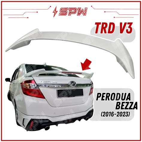 Perodua Bezza Trd V Spoiler Rear Trunk Spoiler Lip