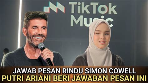 Geger Hari Ini Putri Ariani Balas Pesan Simon Cowell Jelang Live Show