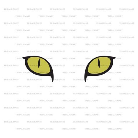 Cat Eyes Cut Files For Cricut Clip Art Silhouettes Eps Etsy