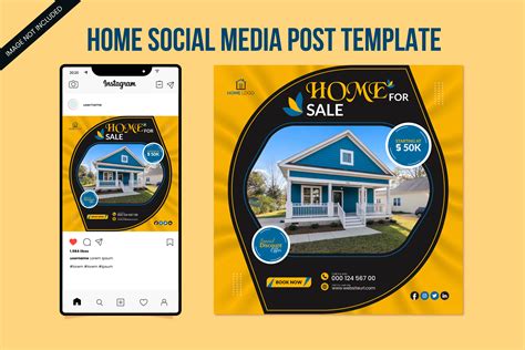 Modern House Sale Social Media Post Graphic by mxpixvectCreative Fabrica