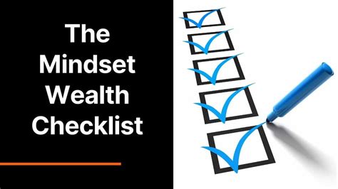 The Mindset Wealth Checklist 11 Things You Need To Do Now